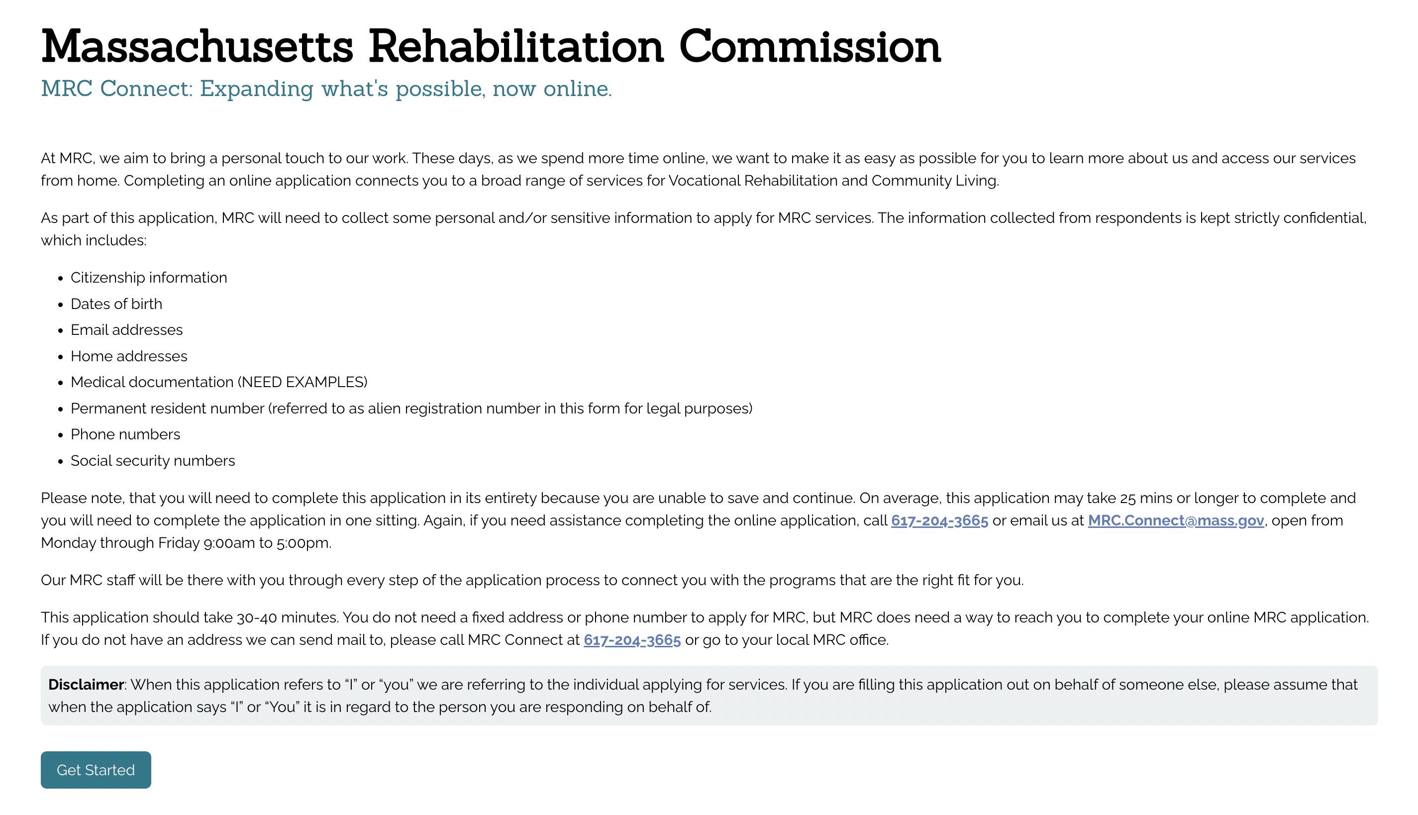 Mass Rehabilitation Commission site image preview